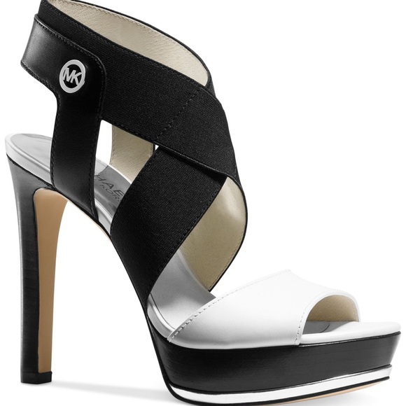 michael michael kors meadow elastic and leather sandal